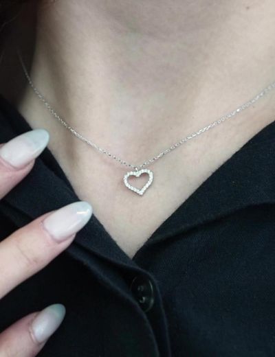 Pırlanta Sevgi Kalp Kolye resmi