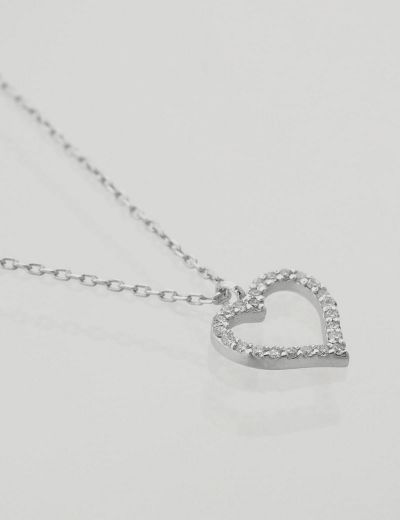 Pırlanta Sevgi Kalp Kolye resmi