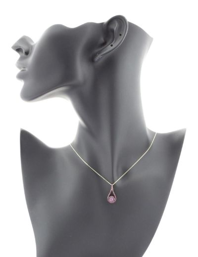 Yakut Damla Tasarım Kolye resmi