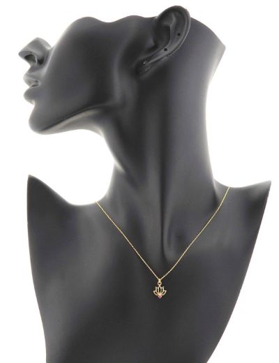 Yakut Lotus Çiçeği Kolye resmi