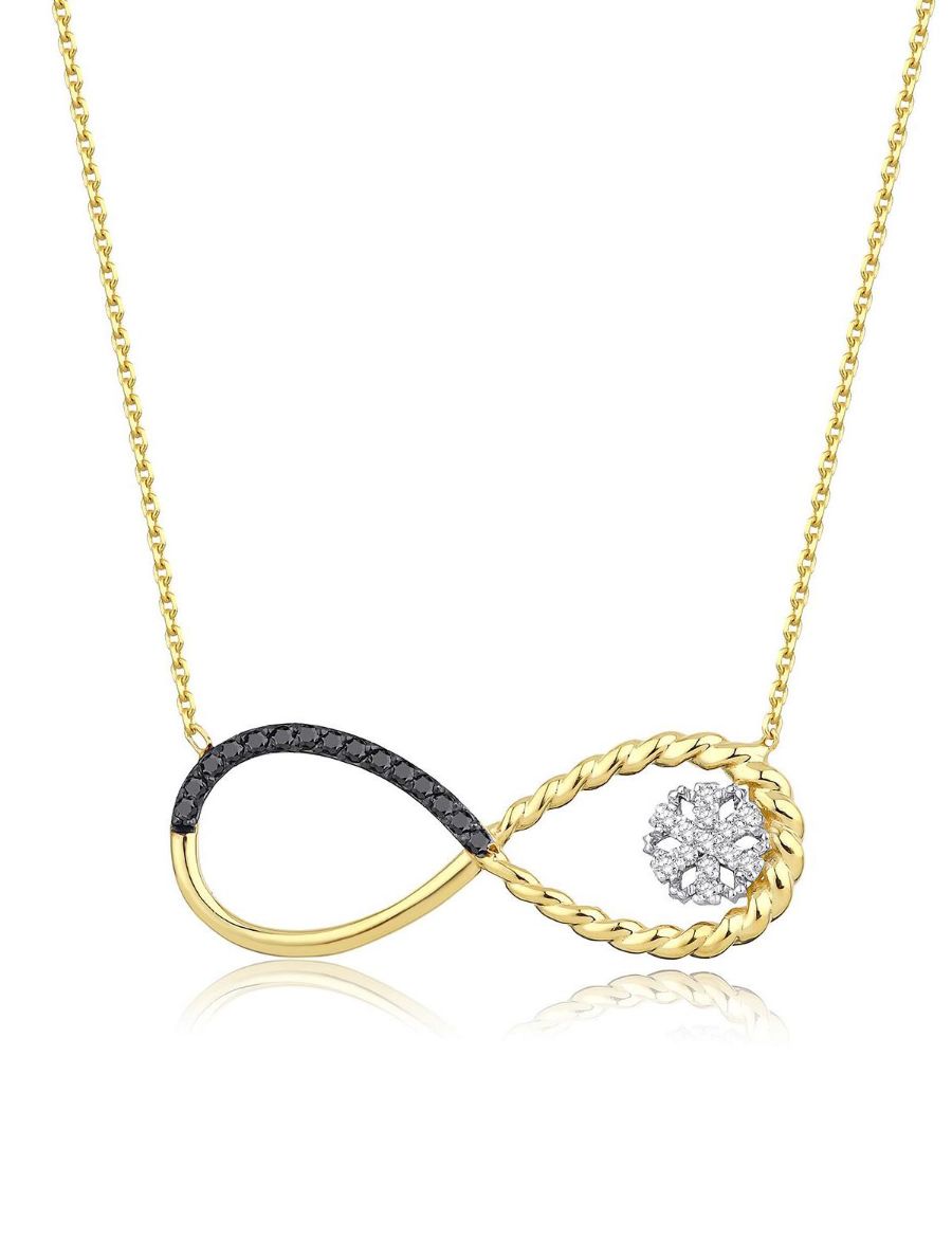 Pırlanta Sonsuzluk Kar Tanesi Kolye resmi