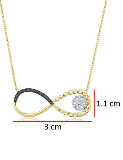 Pırlanta Sonsuzluk Kar Tanesi Kolye resmi