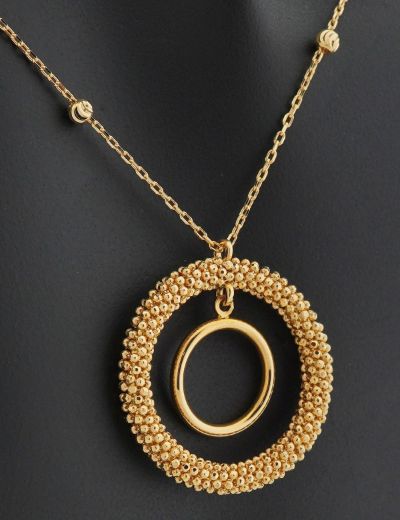 22 Ayar Altın Vizzaro Halka Kolye resmi