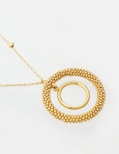 22 Ayar Altın Vizzaro Halka Kolye resmi