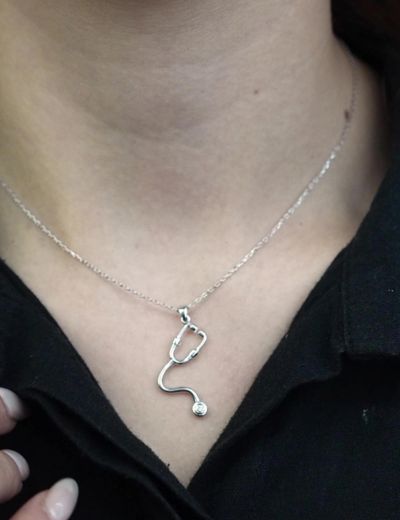 Pırlanta Steteskop Kolye resmi