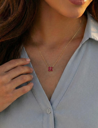 Yakut Yonca Kolye resmi