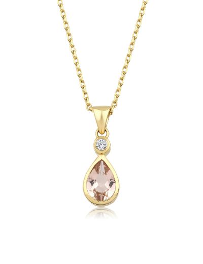 Damla Morganite Tektaş Kolye resmi