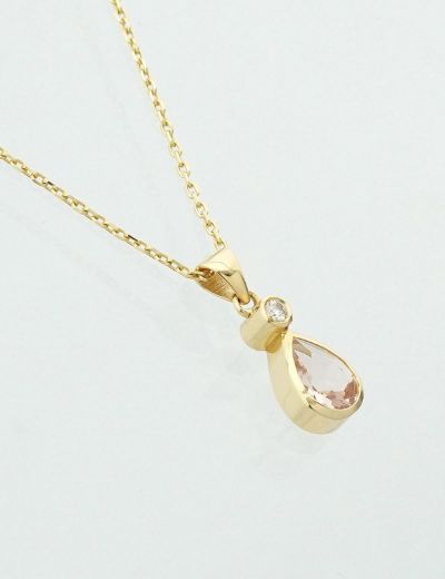Damla Morganite Tektaş Kolye resmi