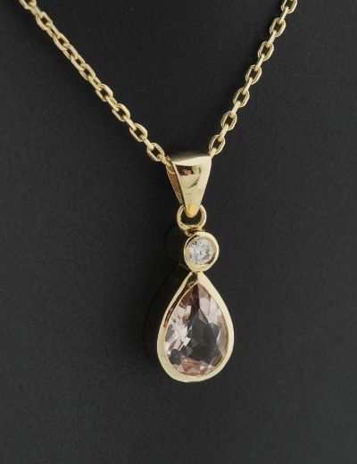 Damla Morganite Tektaş Kolye resmi