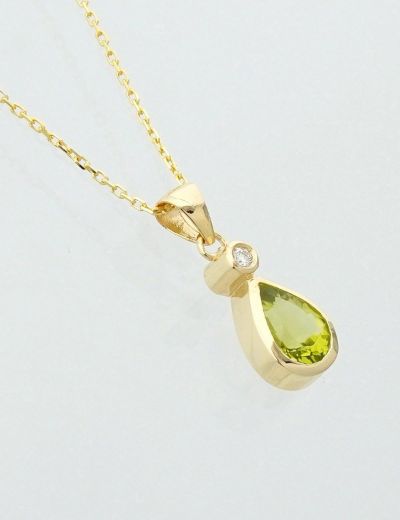 Damla Peridot Tektaş Kolye resmi