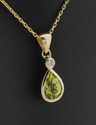 Damla Peridot Tektaş Kolye resmi