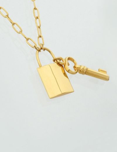 22 Ayar Altın Anahtar Kilit Kolye resmi