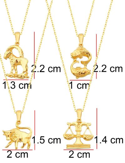 Boğa Burcu Altın Kolye / 22 Ayar resmi