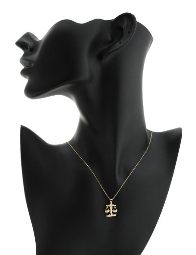 Balık Burcu Altın Kolye / 14 Ayar resmi