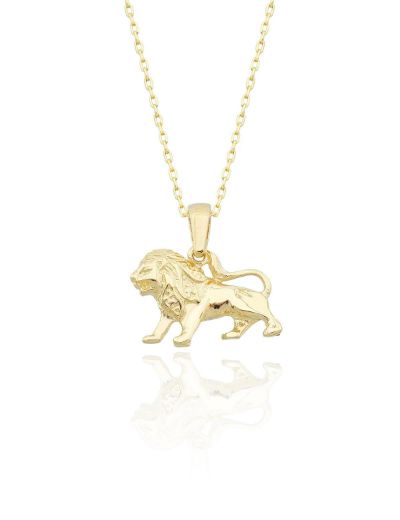 Aslan Burcu Altın Kolye / 14 Ayar resmi