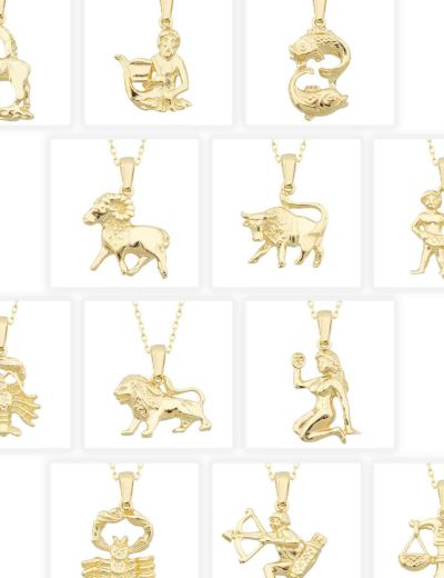 Aslan Burcu Altın Kolye / 14 Ayar resmi