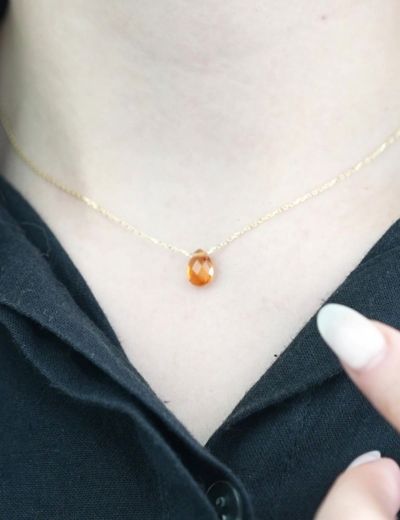 Sitrin Damla Taşlı Kolye resmi