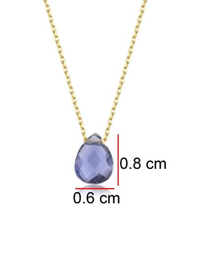 İyolit Damla Taşlı Kolye resmi