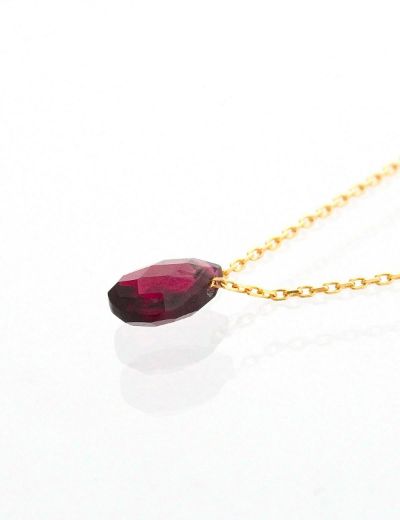 Rhodolite Damla Taşlı Kolye resmi