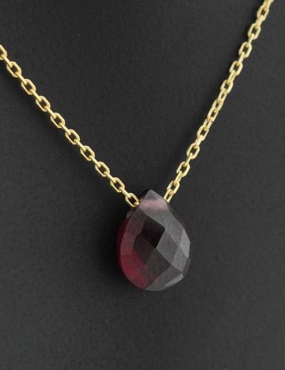 Rhodolite Damla Taşlı Kolye resmi