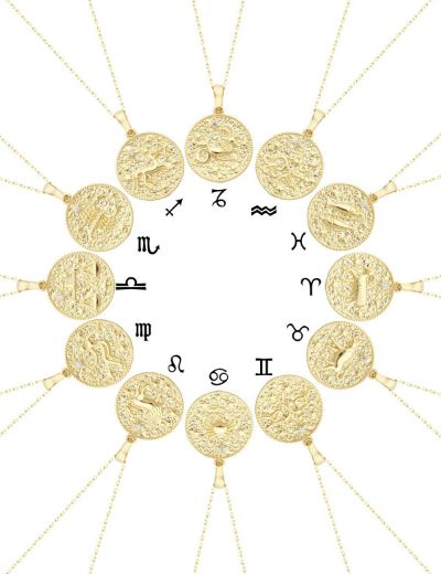 Koç Burcu Madalyon Pırlanta Kolye resmi