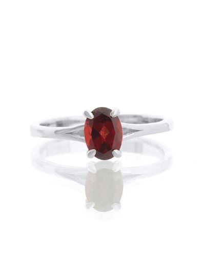 Garnet Oval Tektaş Yüzük resmi