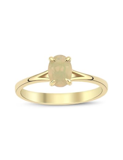Opal Oval Tektaş Yüzük resmi