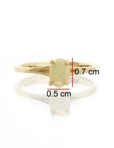 Opal Oval Tektaş Yüzük resmi