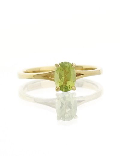 Peridot Oval Tektaş Yüzük resmi