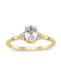 White Topaz Oval Tektaş Pırlanta Yüzük resmi