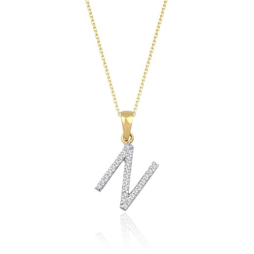 Pırlanta Harf  Kolye / Büyük Boy resmi