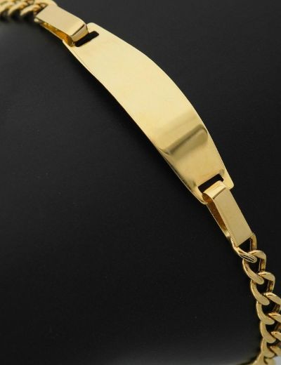 Klasik Altın Bebek Künye Bileklik resmi