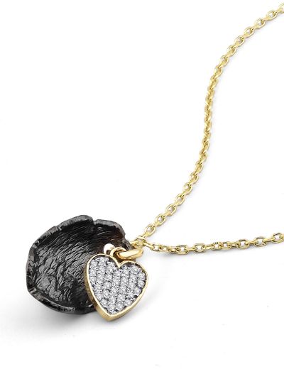 Tasarım Pırlanta Kalp Kolye resmi