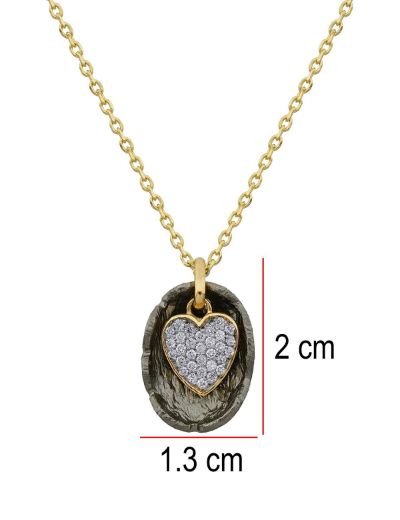 Tasarım Pırlanta Kalp Kolye resmi