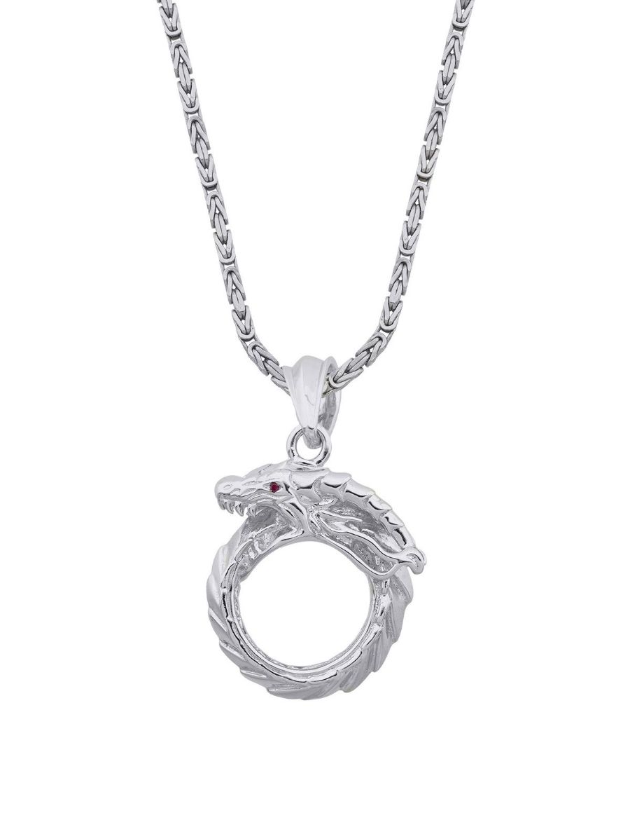 Sonsuz Döngü Ouroboros Yakut Kolye