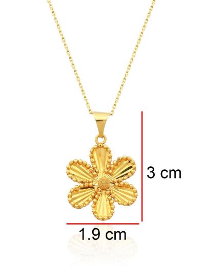 Çiçek Kolye / 22 Ayar resmi