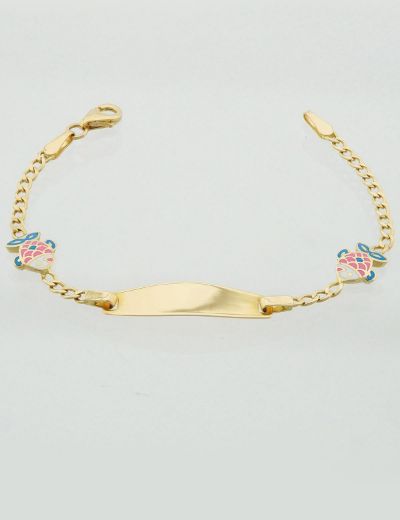 Balık Figürlü Altın İsimli Çocuk Künye resmi