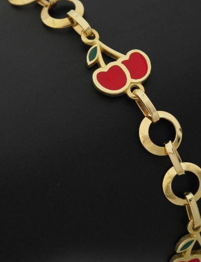 Kiraz Altın Çocuk Bileklik resmi