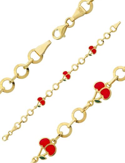 Kiraz Altın Çocuk Bileklik resmi