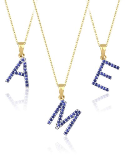 Safir Harf Kolye