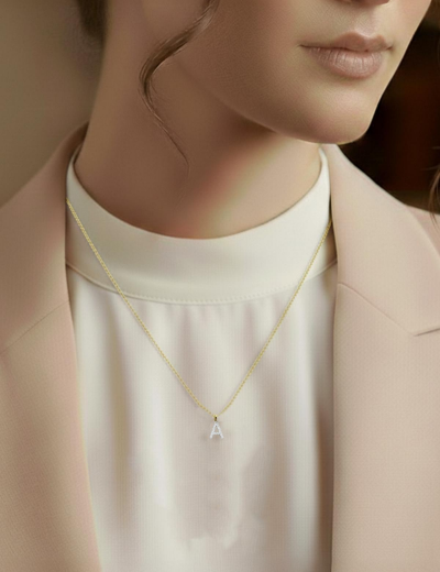 Pırlanta Harf Kolye / Orta Boy resmi