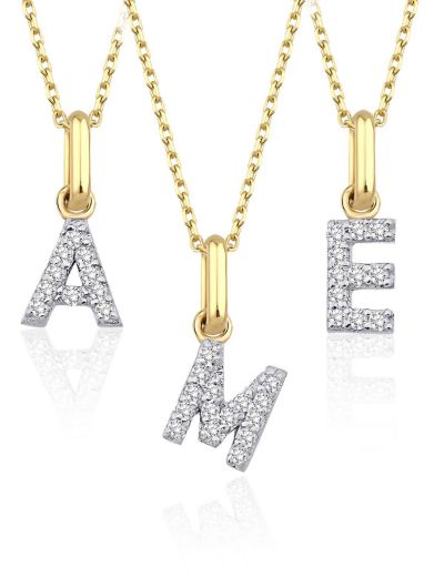 Pırlanta Harf Kolye / Orta Boy resmi