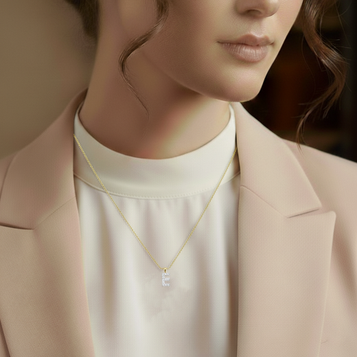 Pırlanta Harf Kolye / Küçük Boy resmi