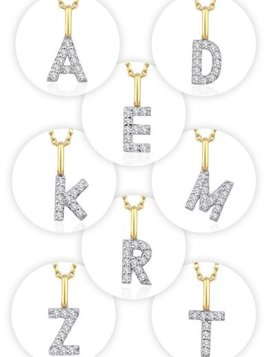 Pırlanta Harf Kolye / Küçük Boy resmi