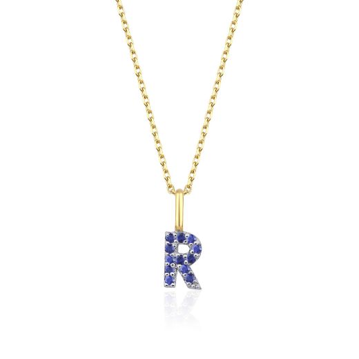 Safir Harf Kolye / Küçük Boy resmi
