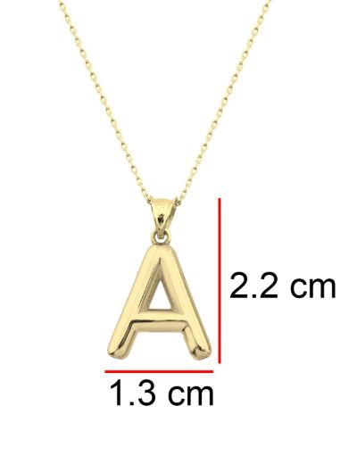 Balon Harf Kolye / 14 Ayar resmi