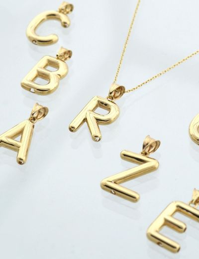 Balon Harf Kolye / 14 Ayar resmi