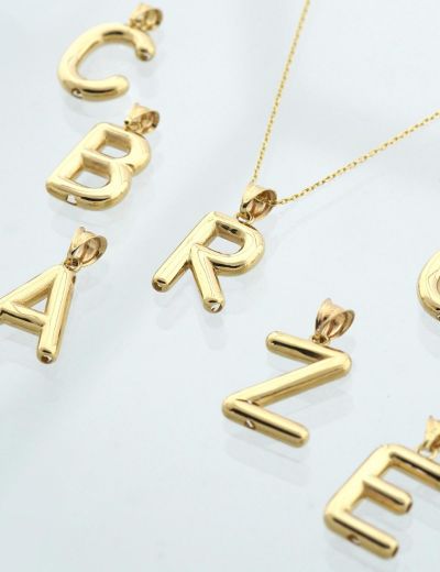 Balon Harf Kolye / 14 Ayar resmi