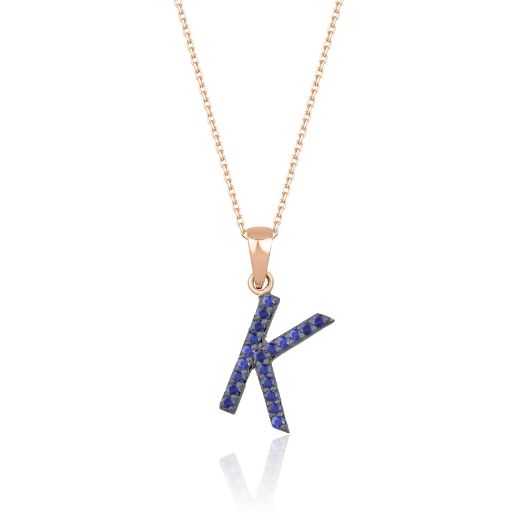 Safir Harf Kolye / Büyük Boy resmi