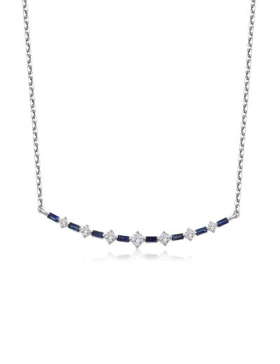 Safir-Pırlanta Su Yolu Kolye resmi